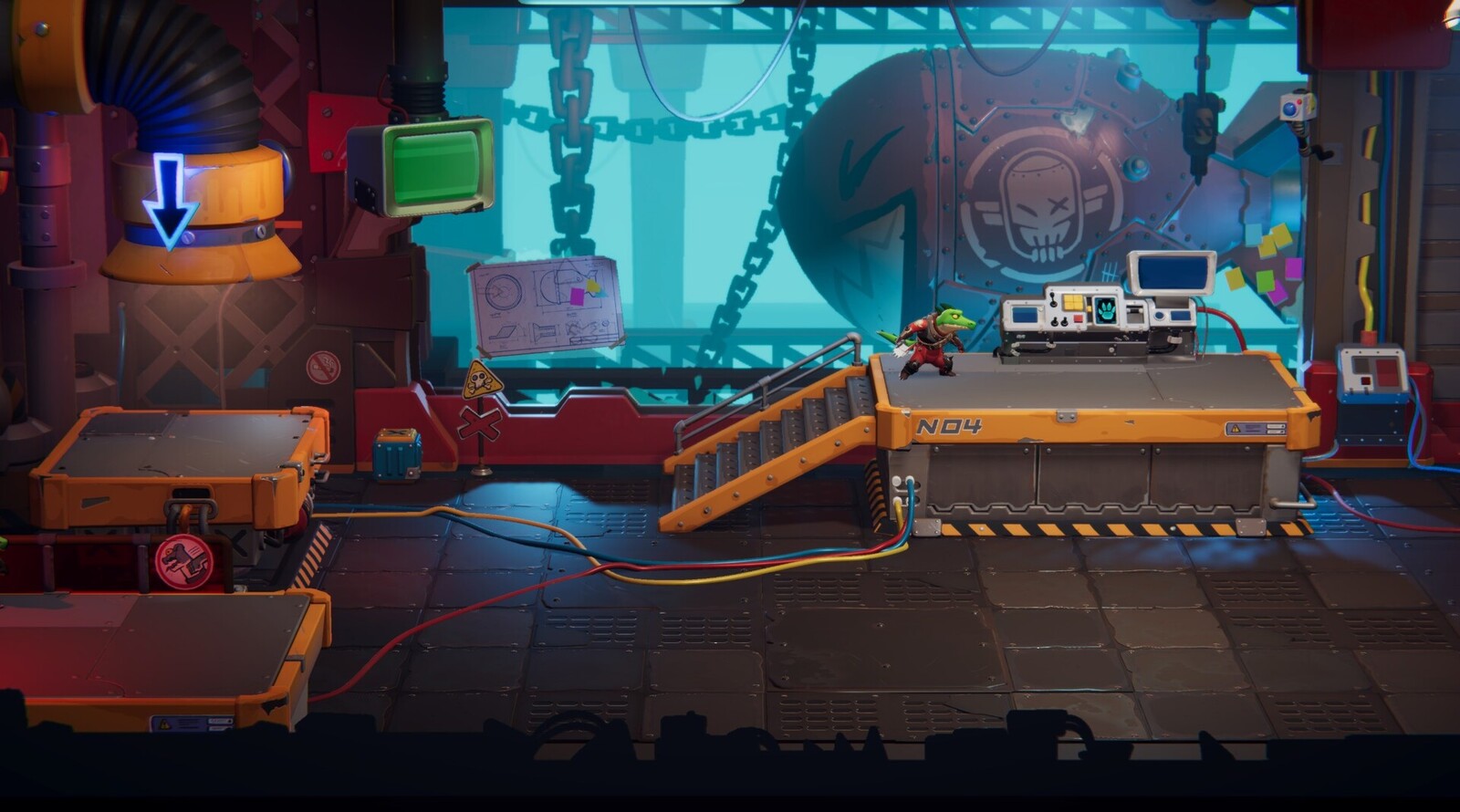 Factory scene made with realtime lights and using Light Weight Render Pipeline.