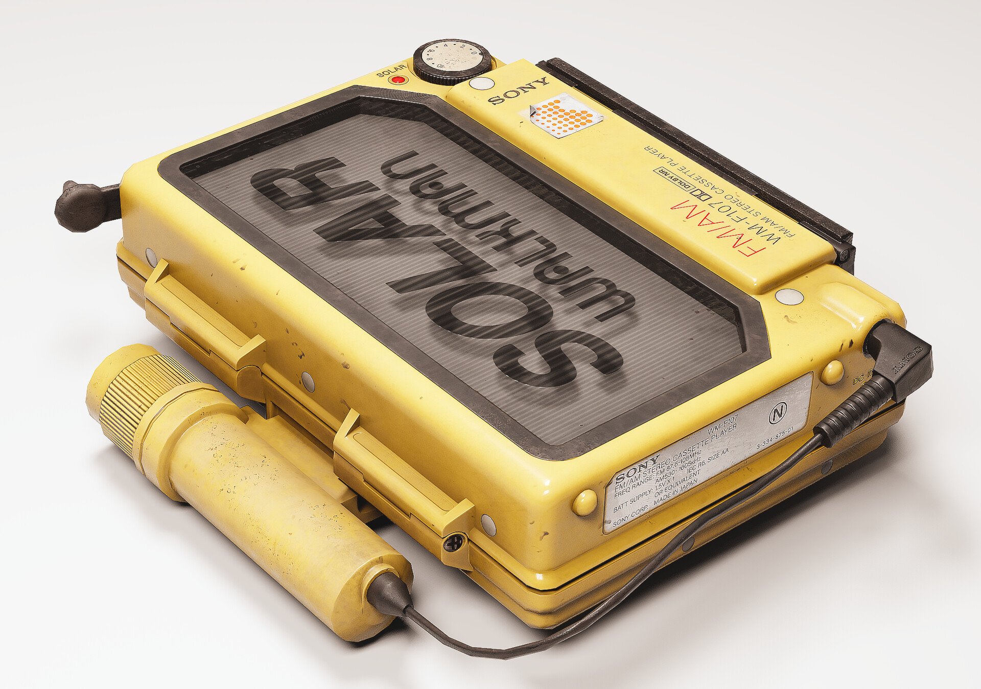 現状品 ソニー WALKMAN WM-F107 イエロー カセットプレーヤー SONY WM