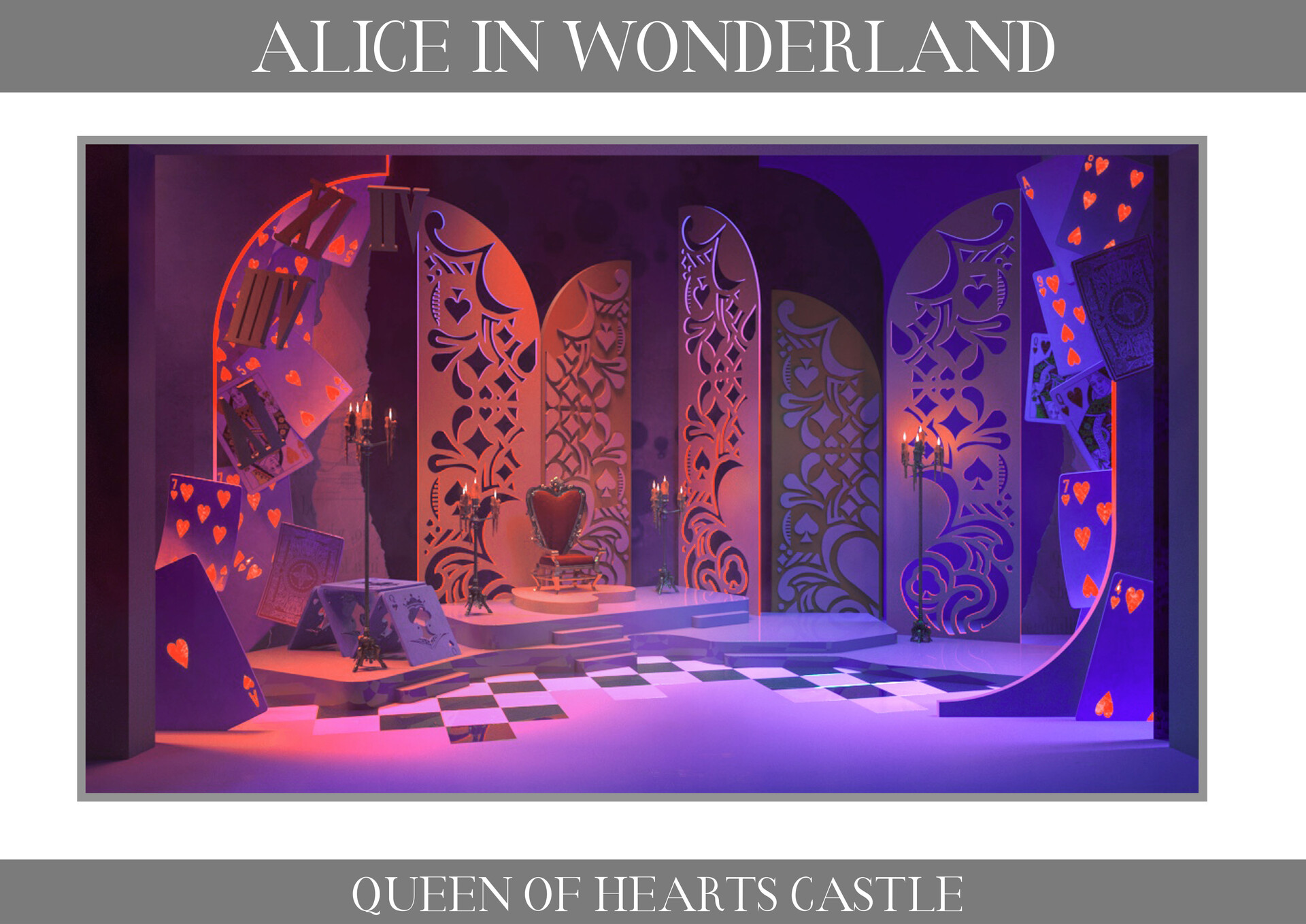 アート・デザイン・音楽 Wonderland Alice on Screen ArtStation - ALICE IN WONDERLAND THEATRE DESIGN