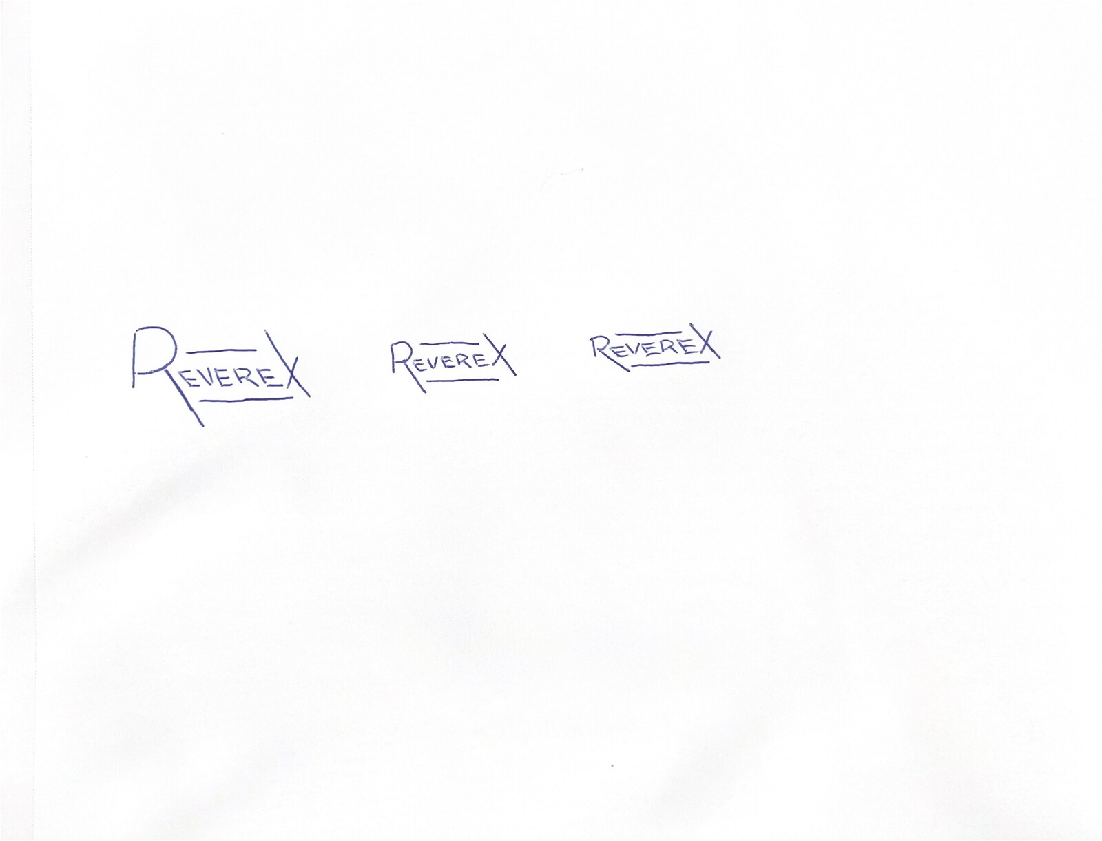Lettering size and position exploration.