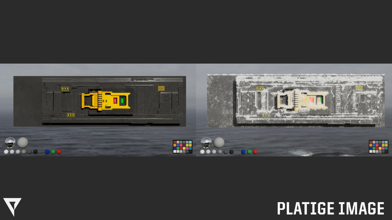 Frozen Panel - unfrozen and frozen textures