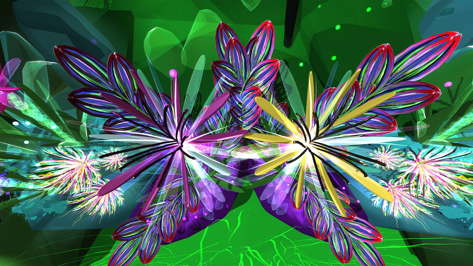 Crystal Flowers from Song of the Willow Tree