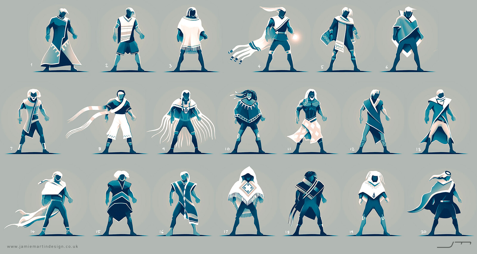 Early character sketches.