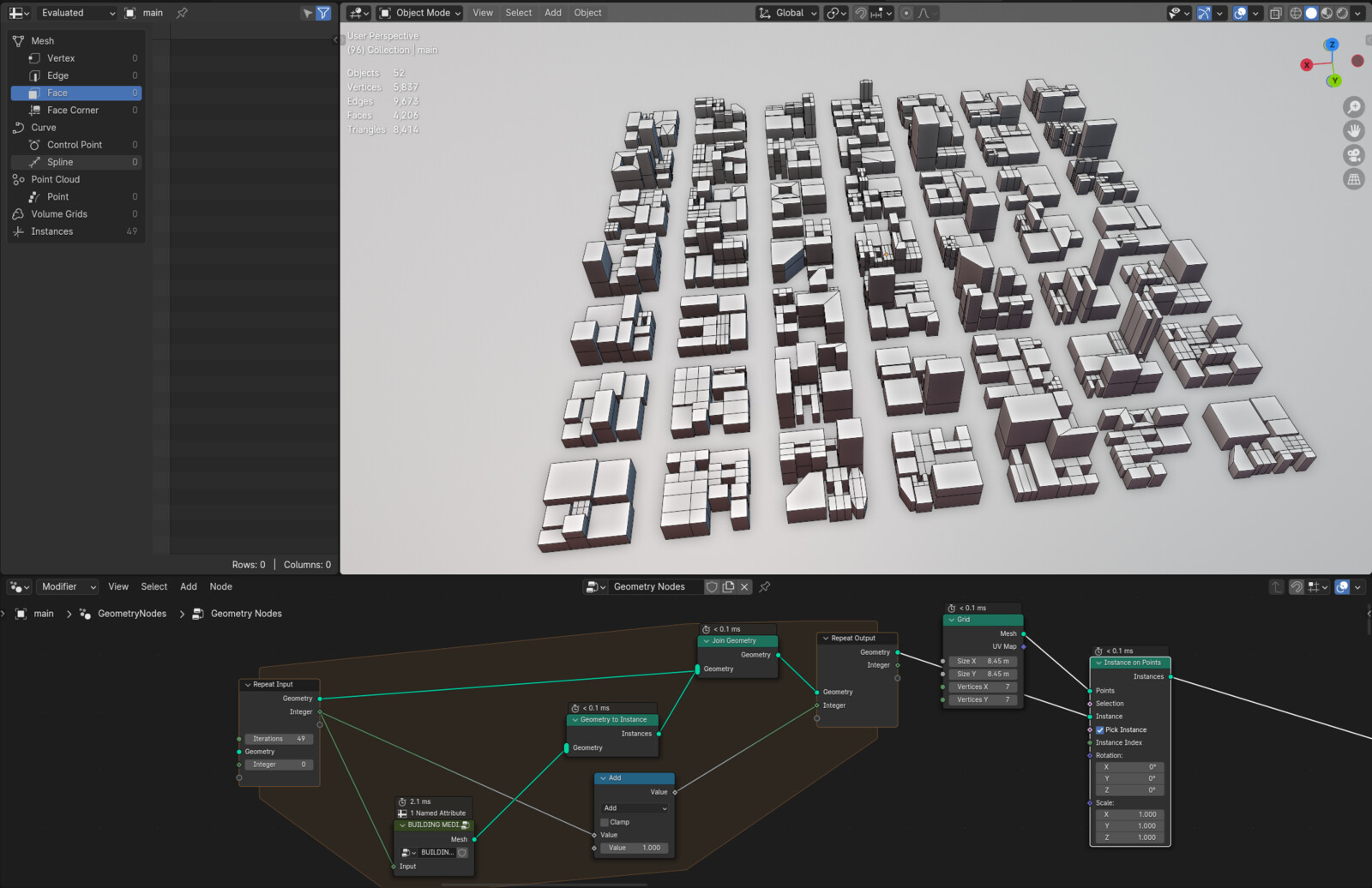 Procedural building block generation