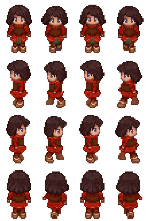 Main sprite sheet for Lucia.