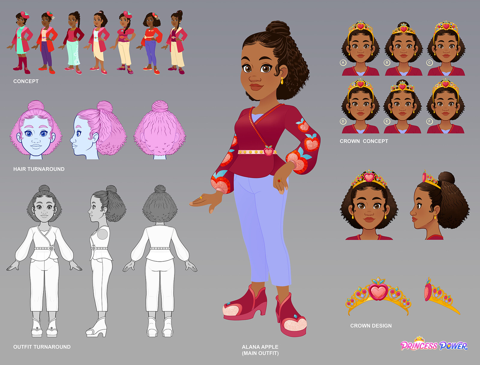 Queen Alana Apple character design pack