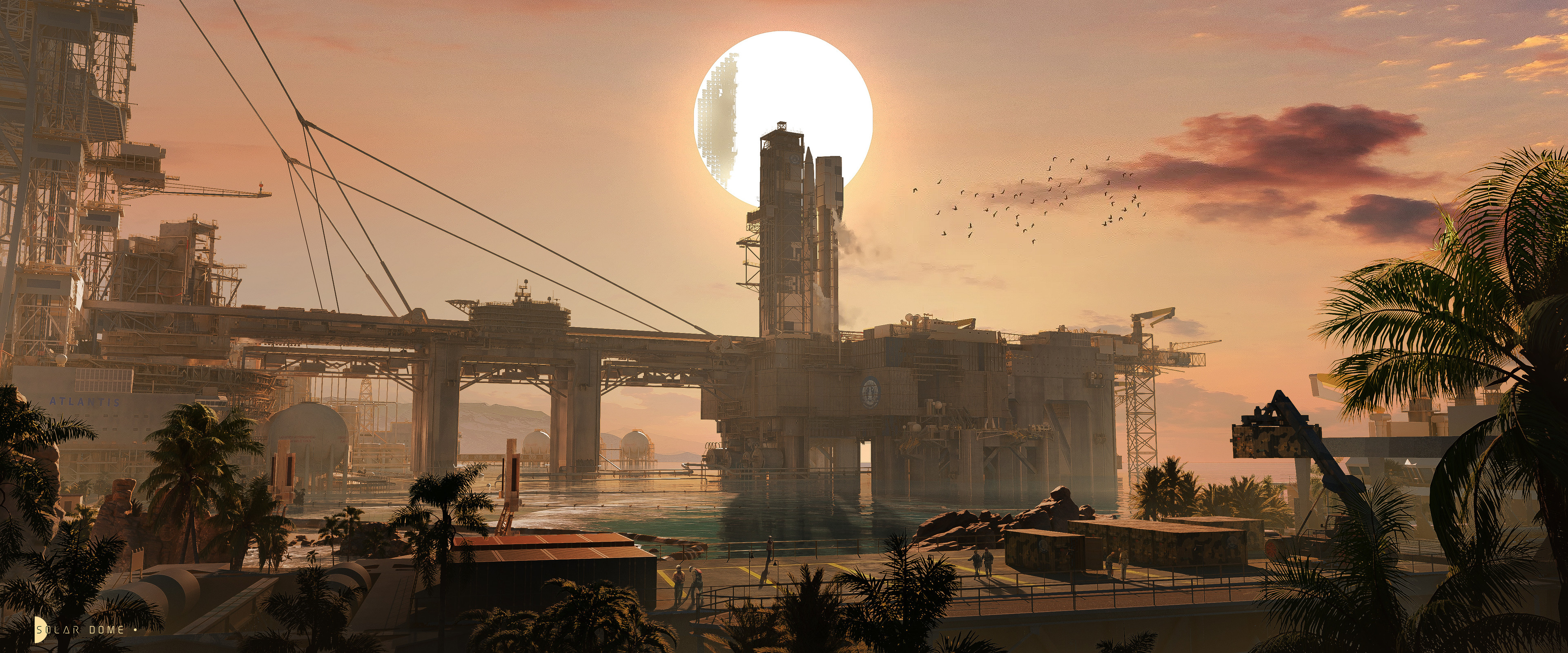 The sea level has been rising up so severely that many space center launch sites have been submerged. Atlantis Space Center is one of the last hopes.