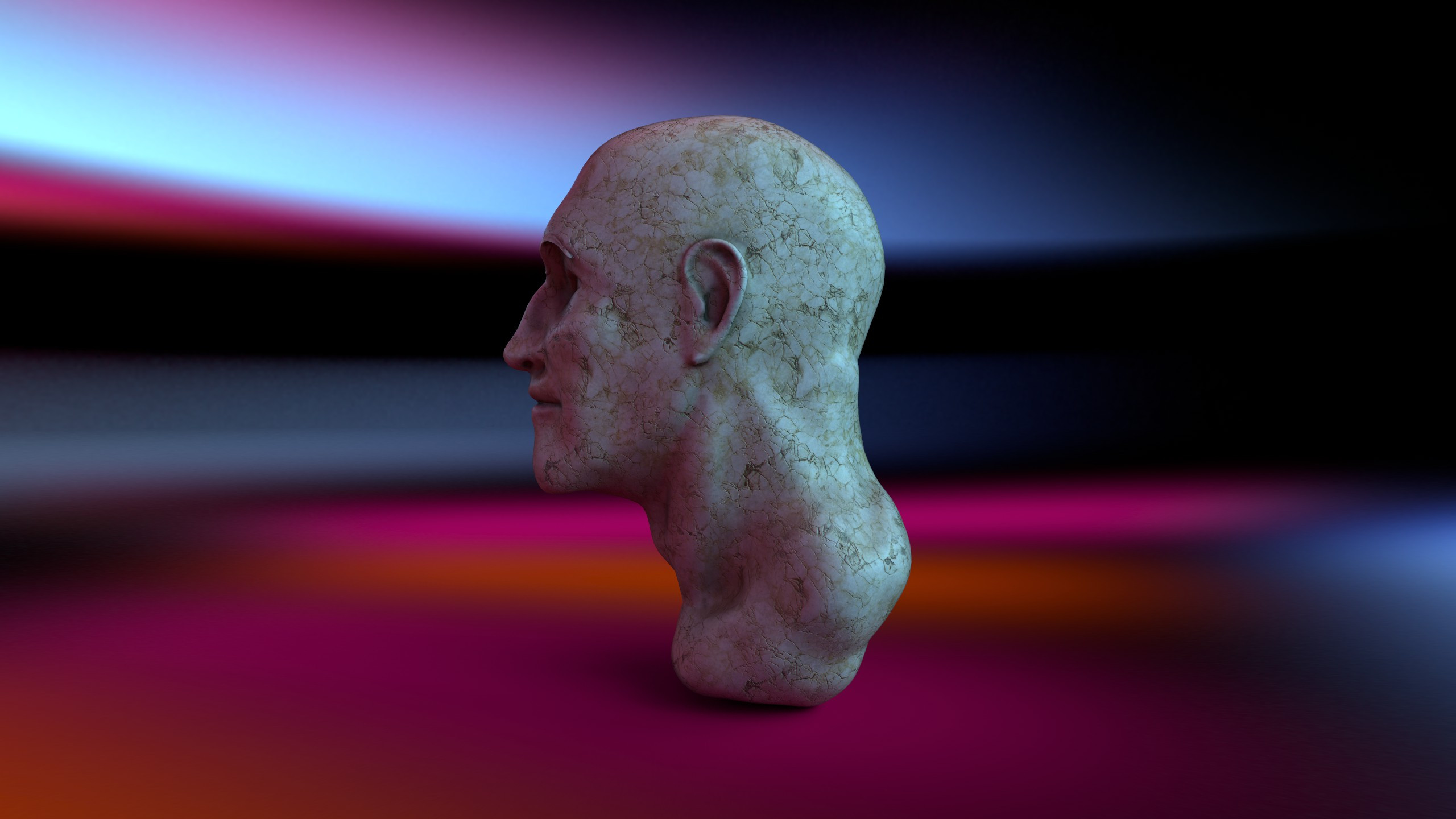 1 hour Sculpt in Zbrush, rendered in Substance Painter. Accidentally sculpted Captain Picard!  