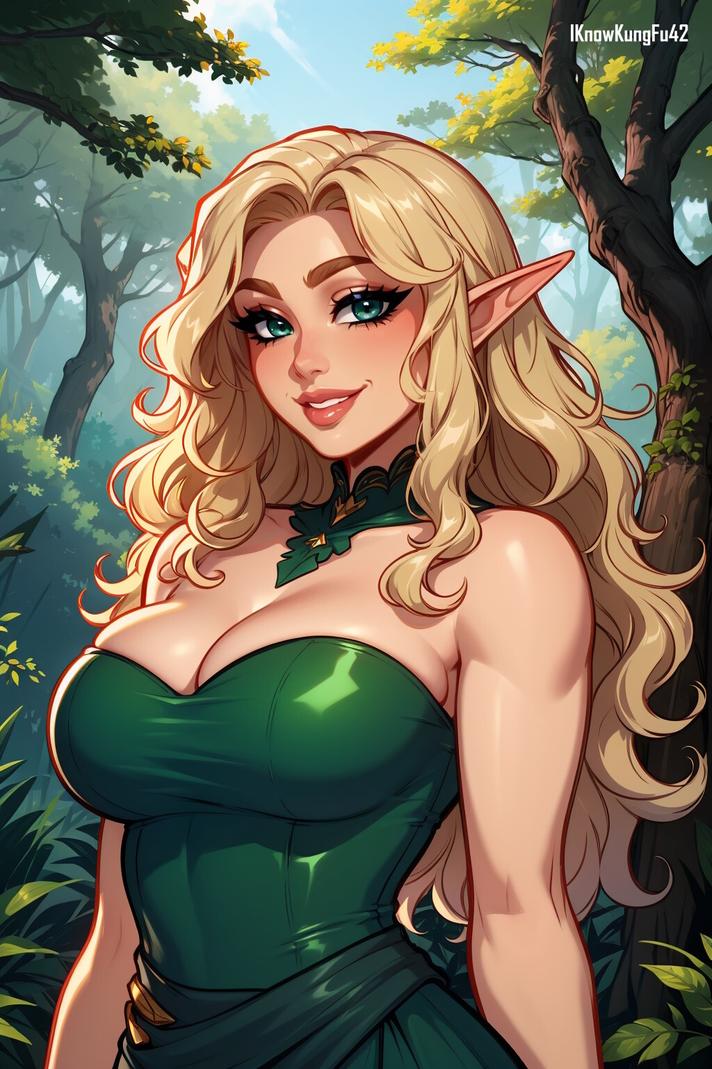 ArtStation - Busty Blonde Elf