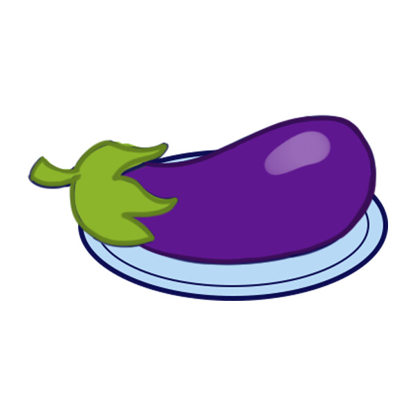 Ingredient 2D asset: Eggplant