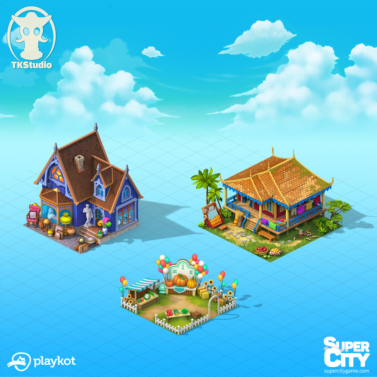 ArtStation - Isometric art for the Supercity project