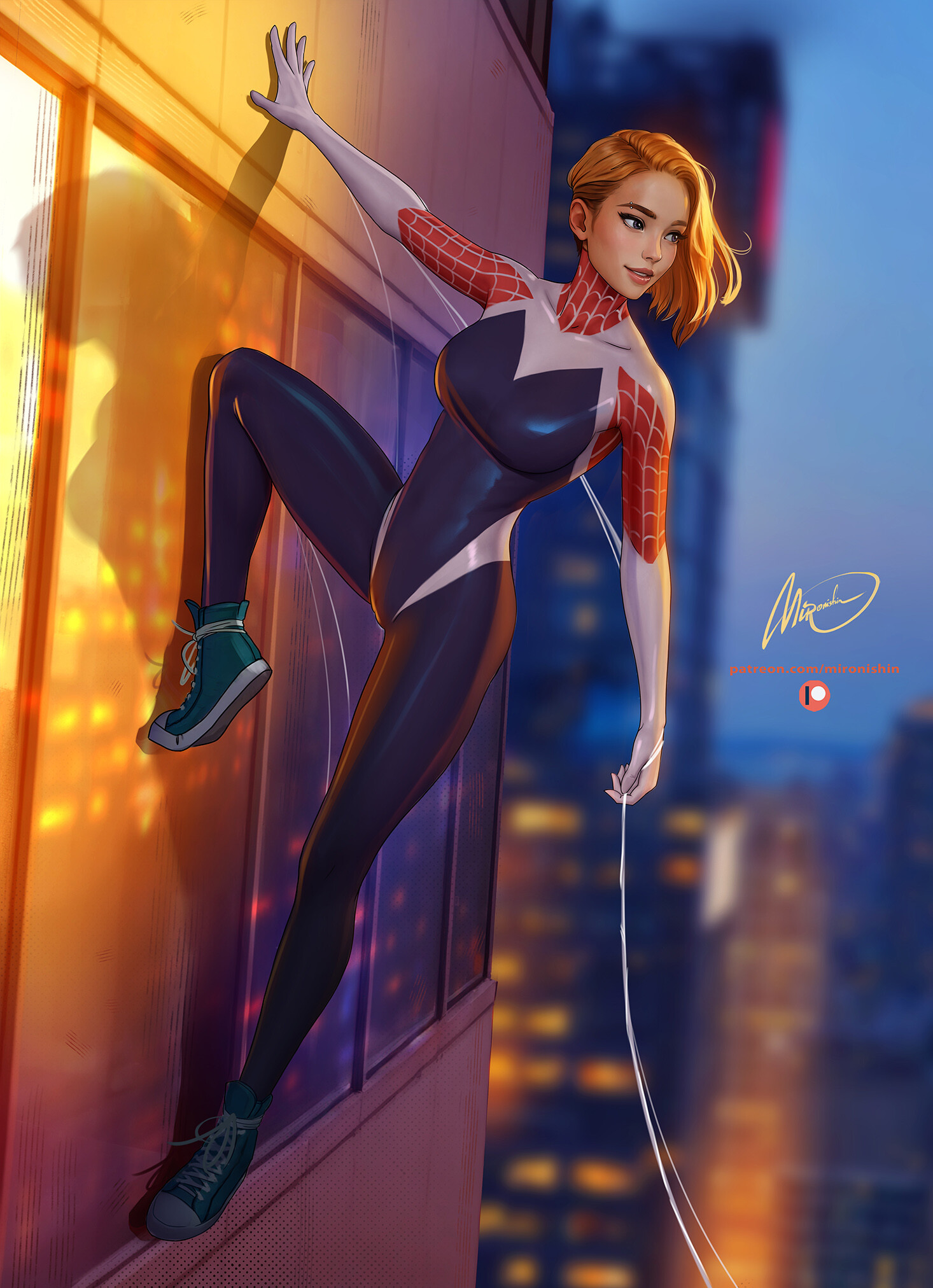 ArtStation - Gwen climbs. 🕷