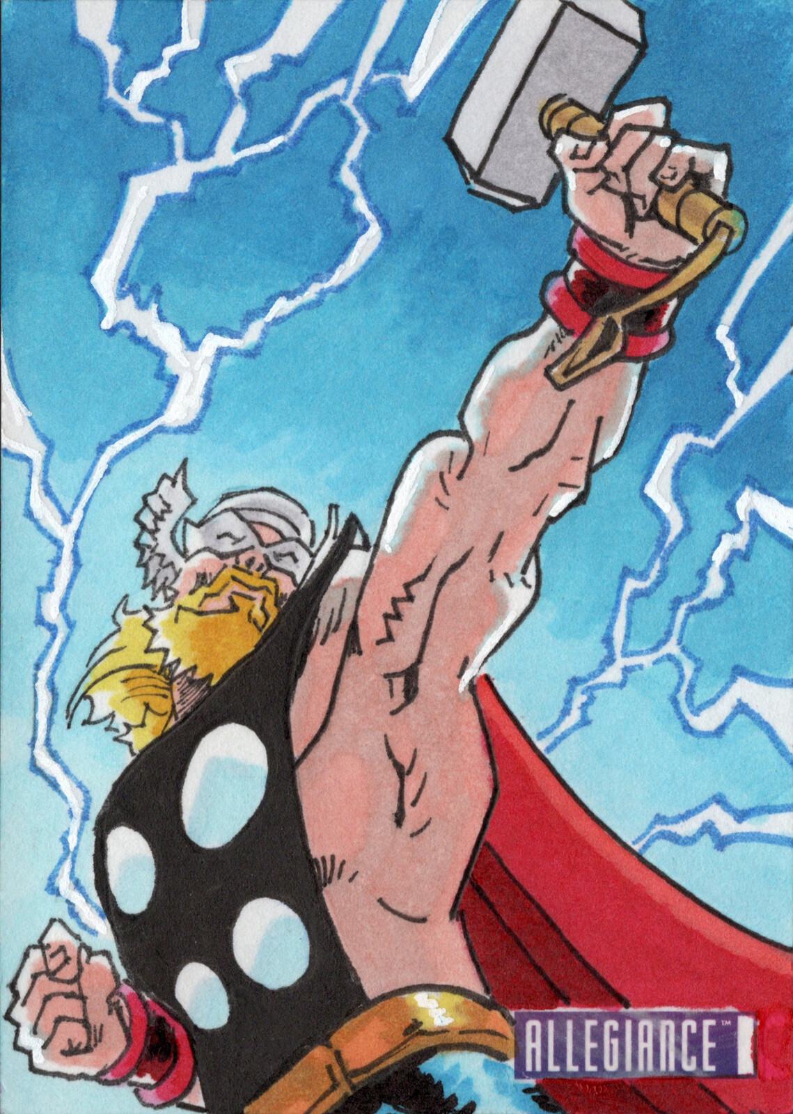 Thor - Upper Deck Infinity Trilogy Marvel Allegiance Sketchcard