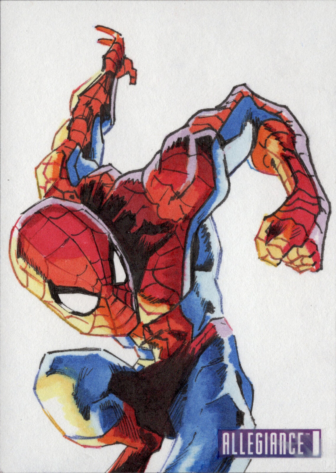 Spider-Man - Upper Deck Infinity Trilogy Marvel Allegiance Sketchcard