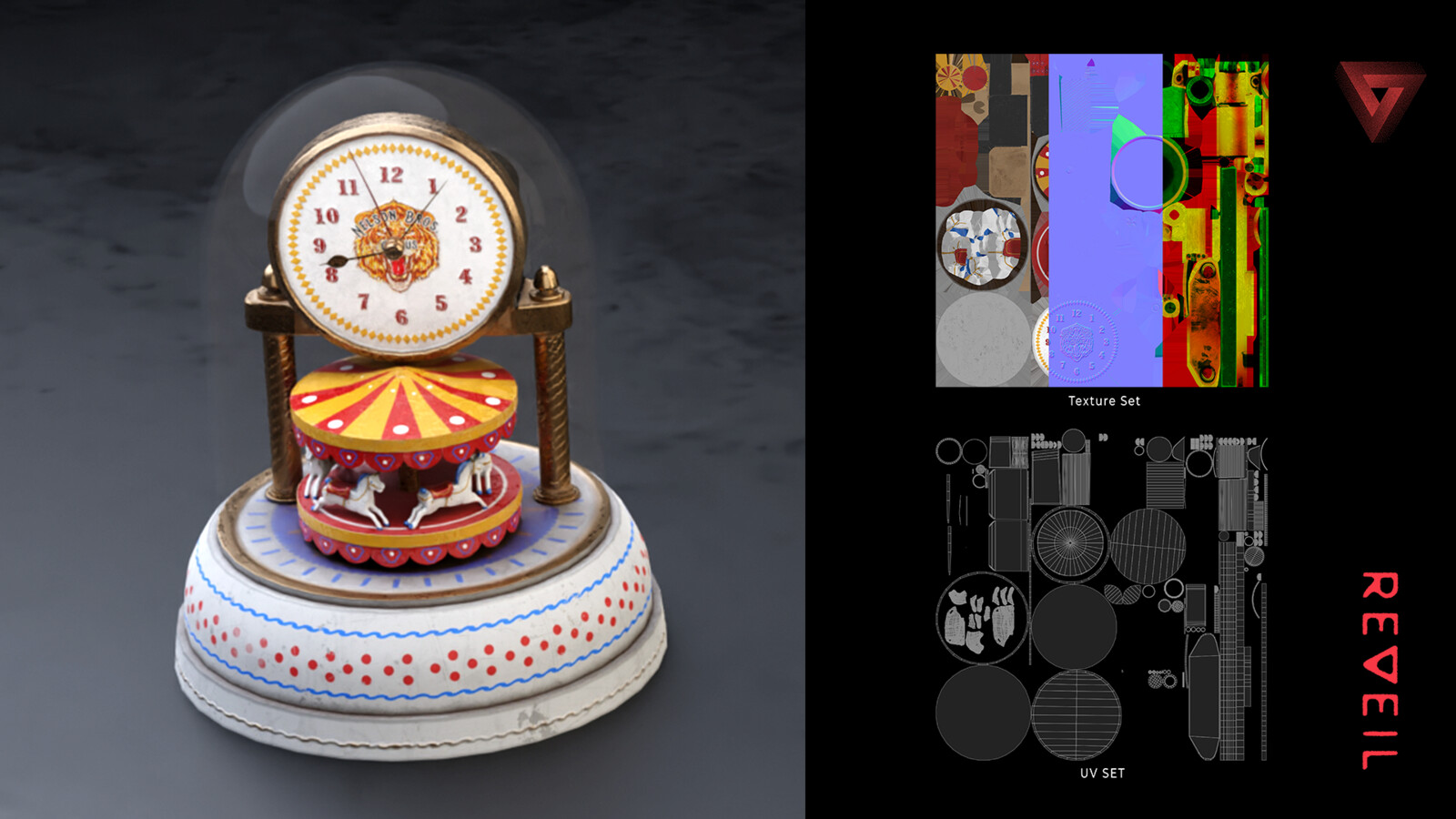 Texture and UV Set of Clock 1