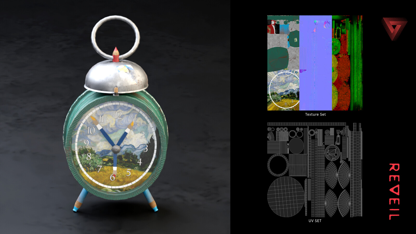 Texture and UV Set of Clock 2