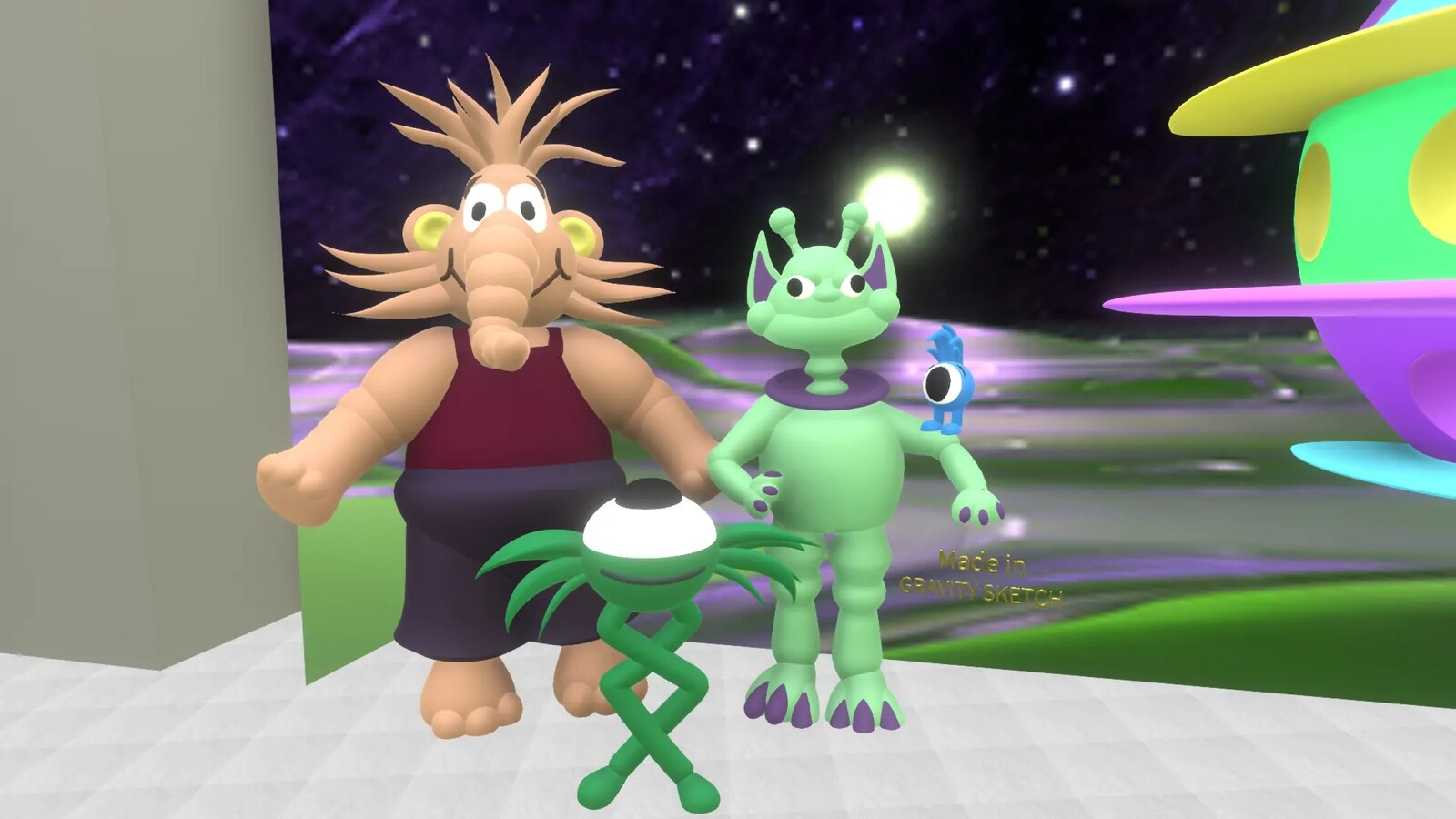 Aliens in art gallery