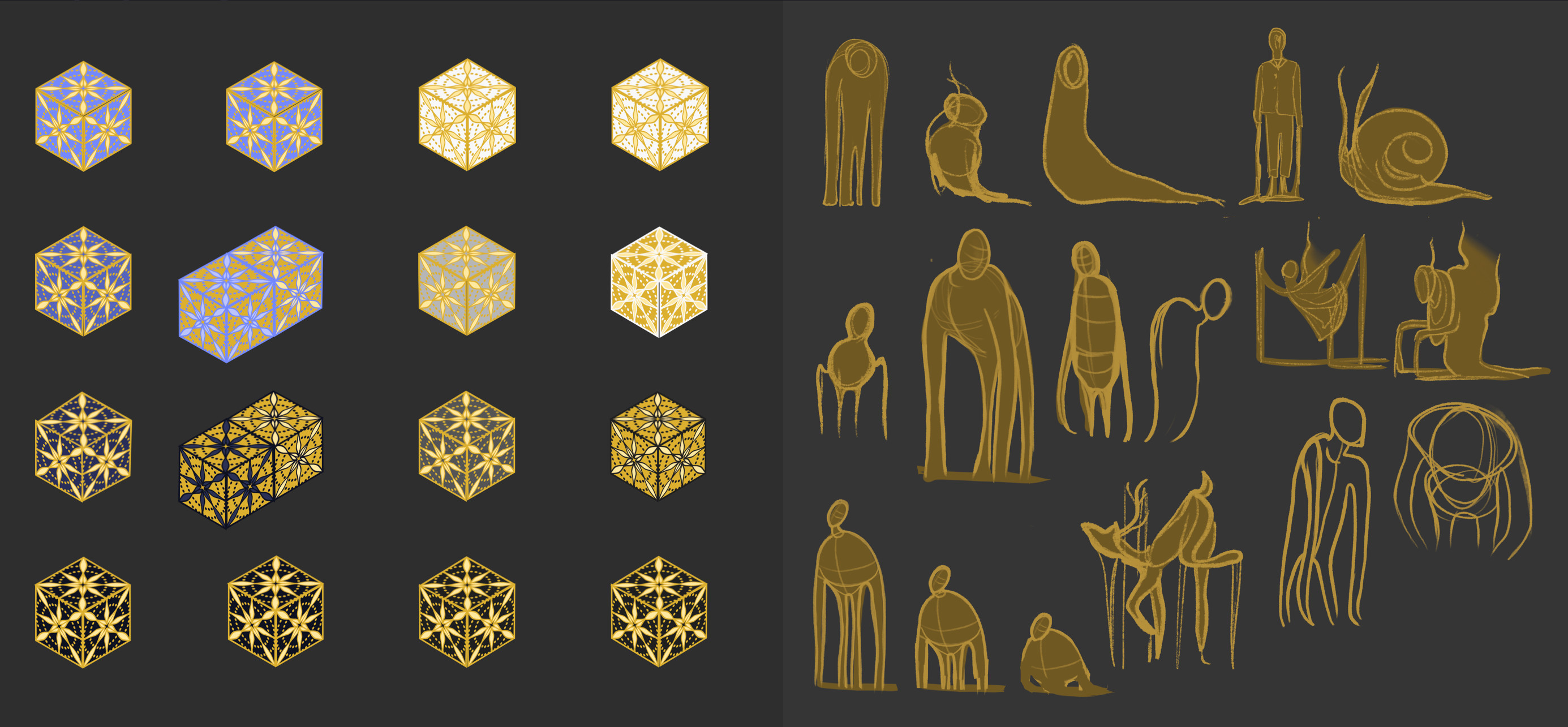 Thumbnails for the character and blocks