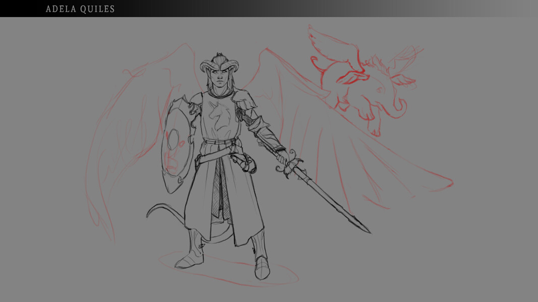 Approved sketch before coloring