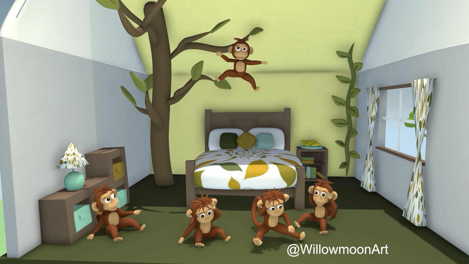 5 Little Monkeys Jumping on the Bed