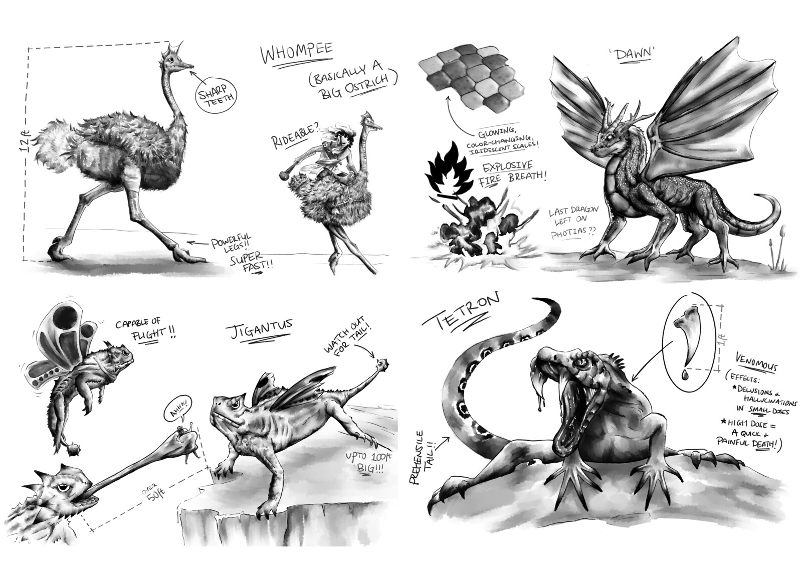 Freed: Into the Nebula - Bestiary Sketches