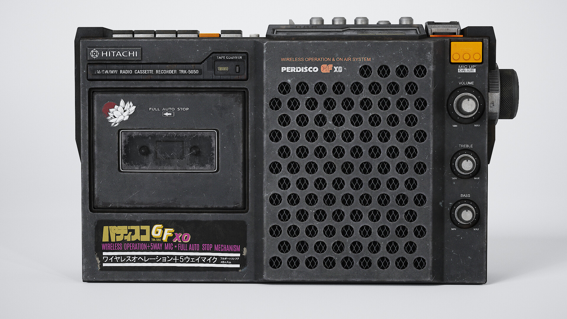 日立 FM⁄SW⁄MW ラジオ付きカセットテープレコーダー TRK-1280 HITACHI