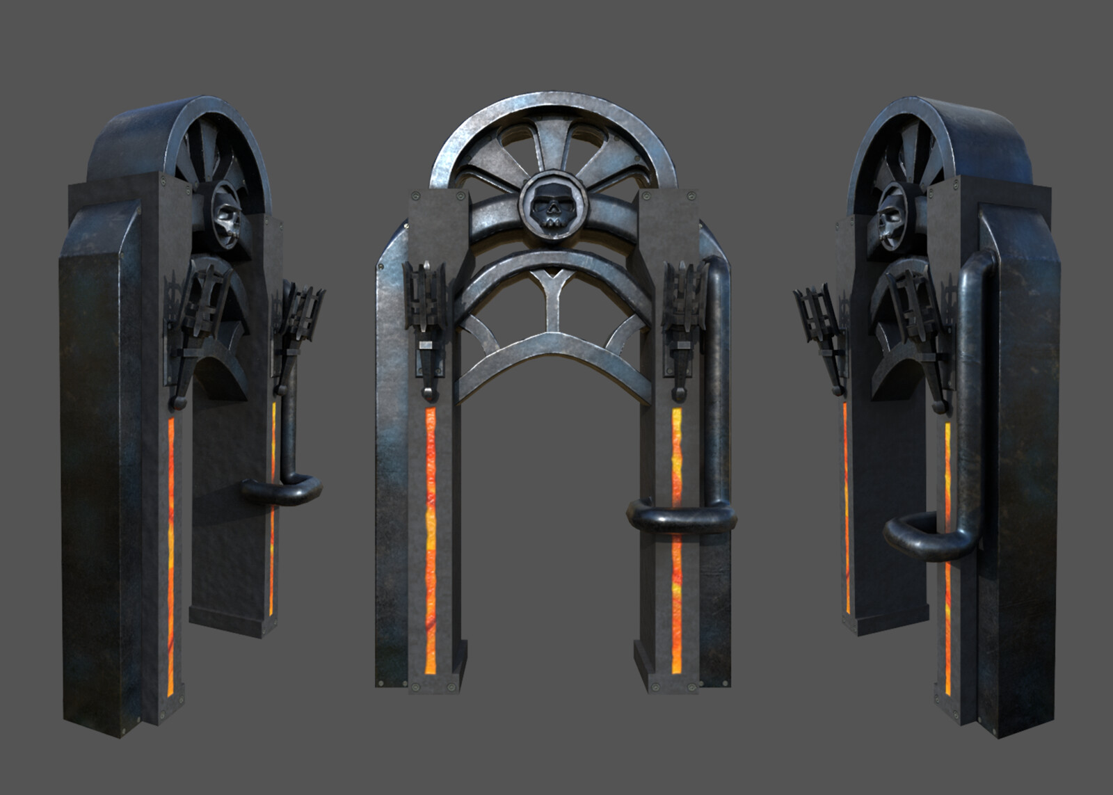 An in-depth texture render of the door.