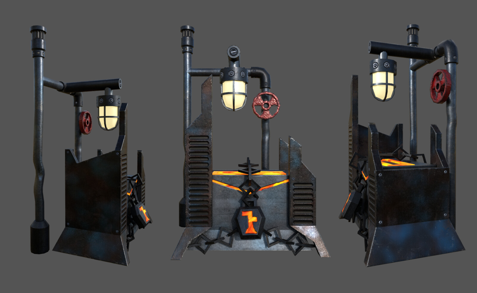 An in depth texture render of the chest.