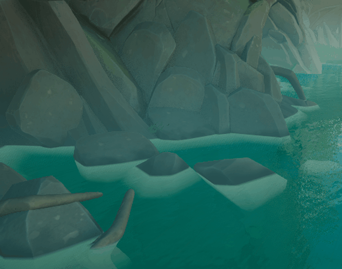 Adding world position gradients with a mask.