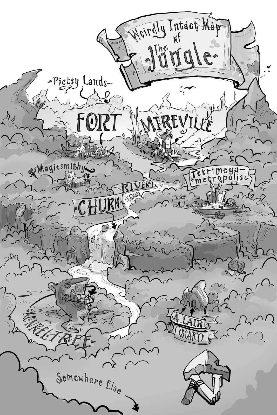 The entire map as it will look in print.