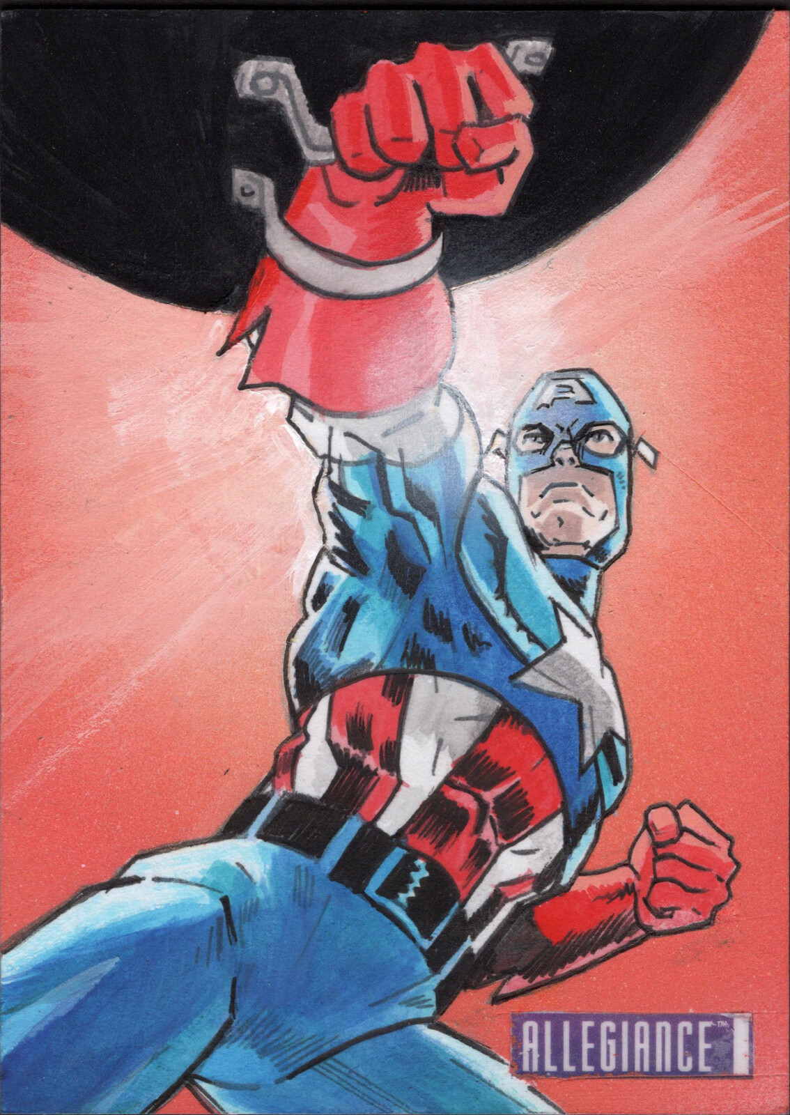 Captain America - Upper Deck Infinity Trilogy Marvel Allegiance Sketchcard