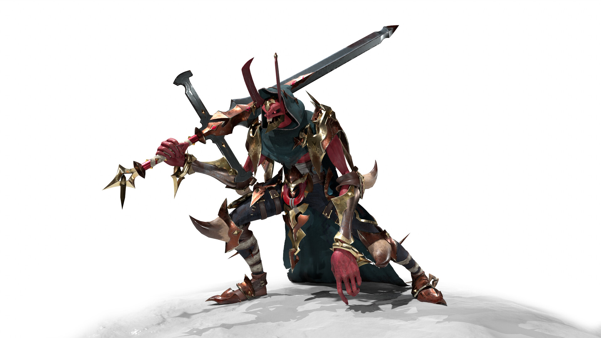 Artstation triying butcher blood knight game ready version