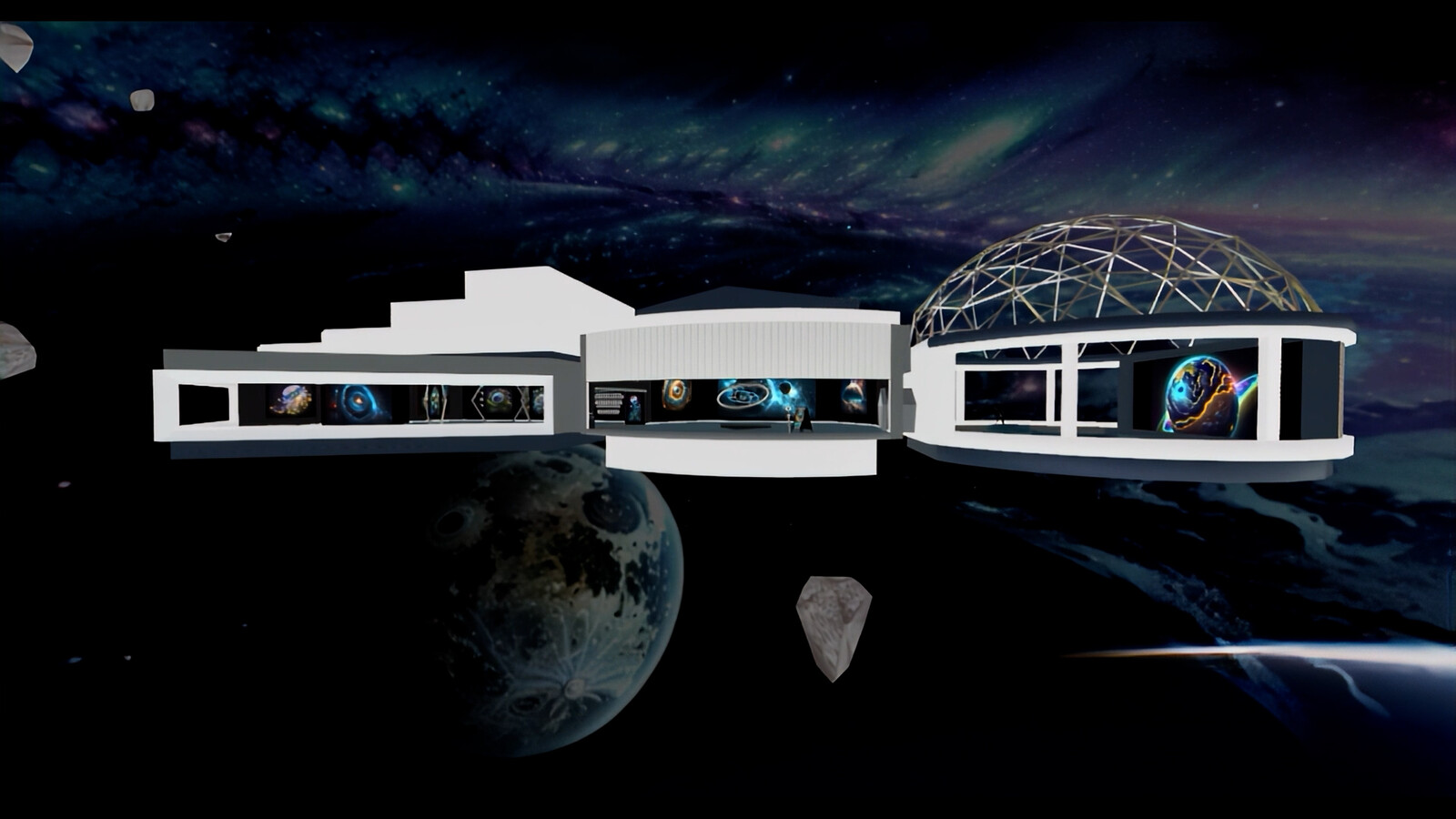 Outside view, Cosmic Canvas Space Gallery