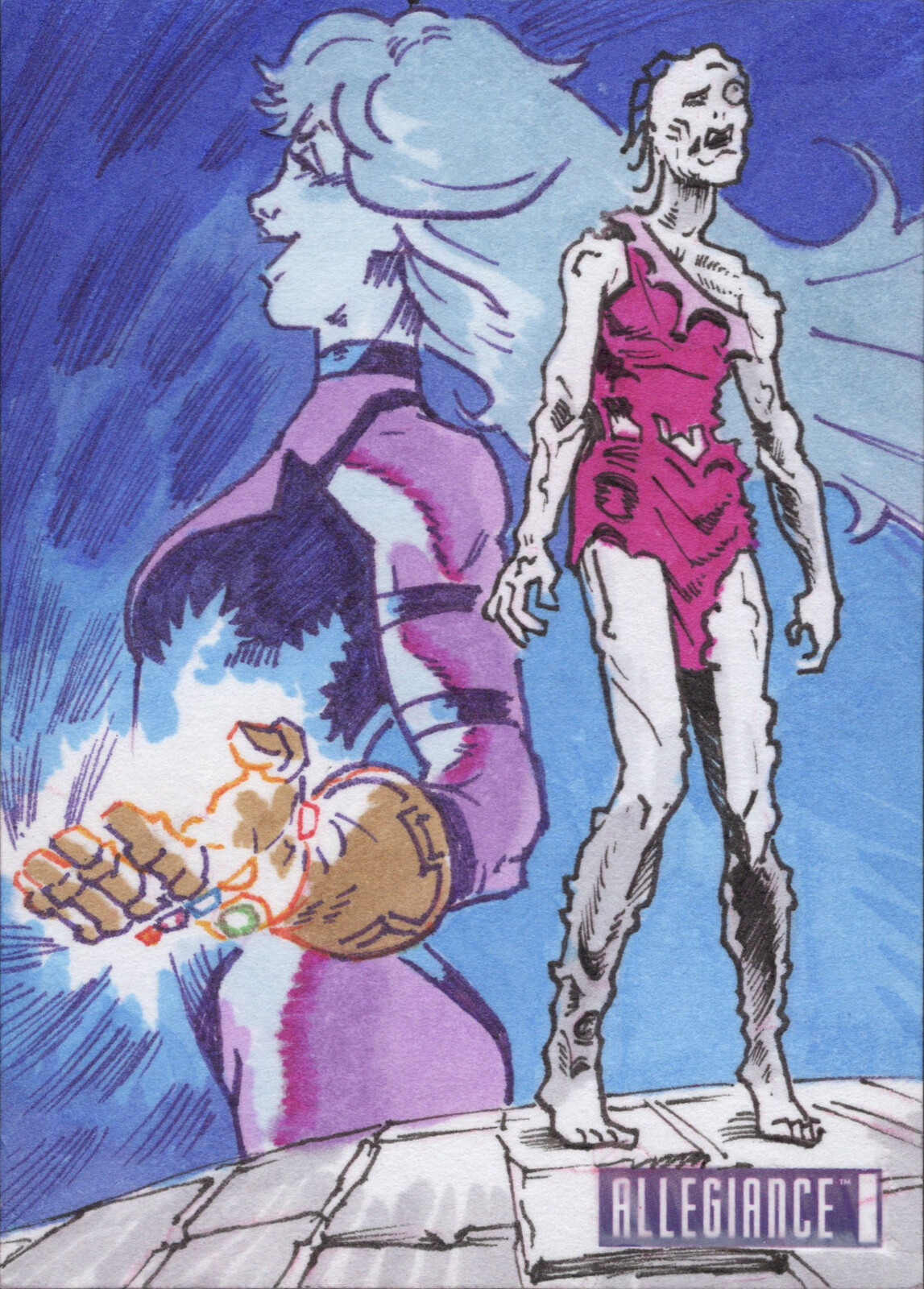 Nebula  - Upper Deck Infinity Trilogy Marvel Allegiance Sketchcard