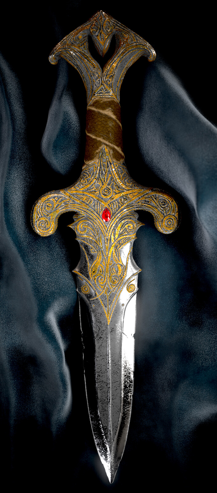 redshift render in Maya of the dagger model