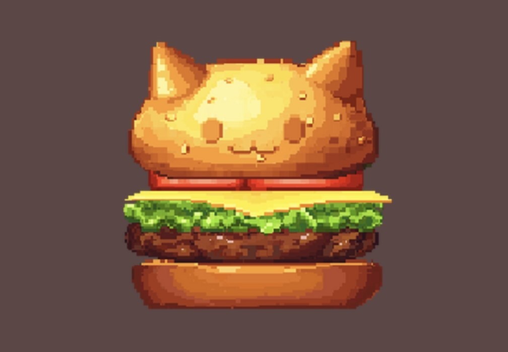 ArtStation - Cat Burger Pixel Art