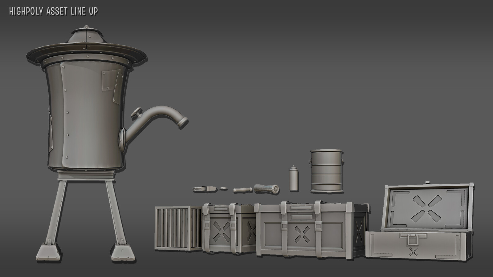 High-poly lineup