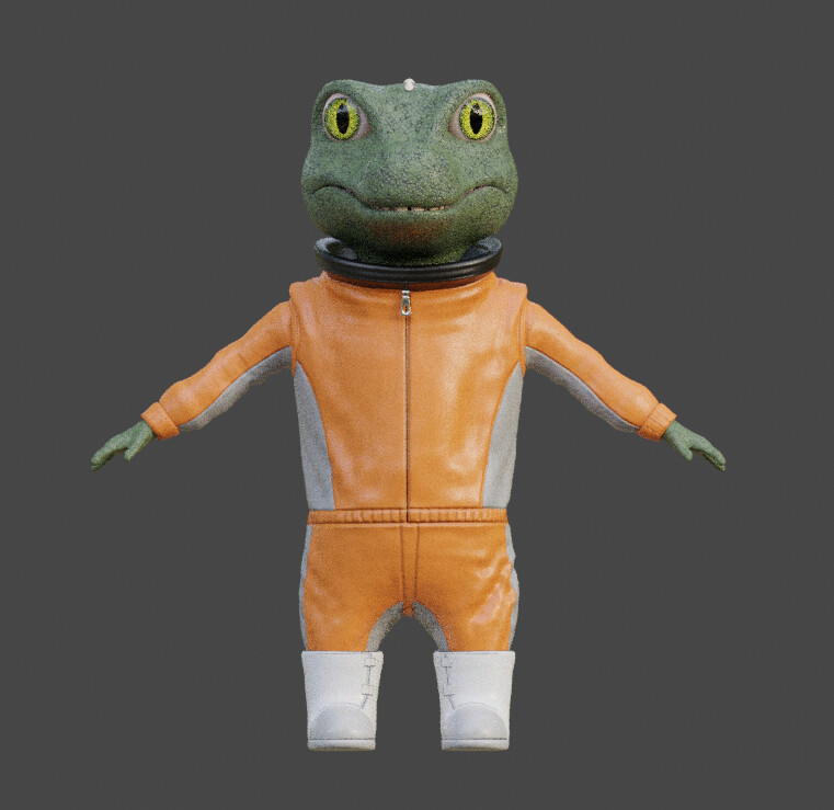 Updated the Green character to have some small horns on his spine.