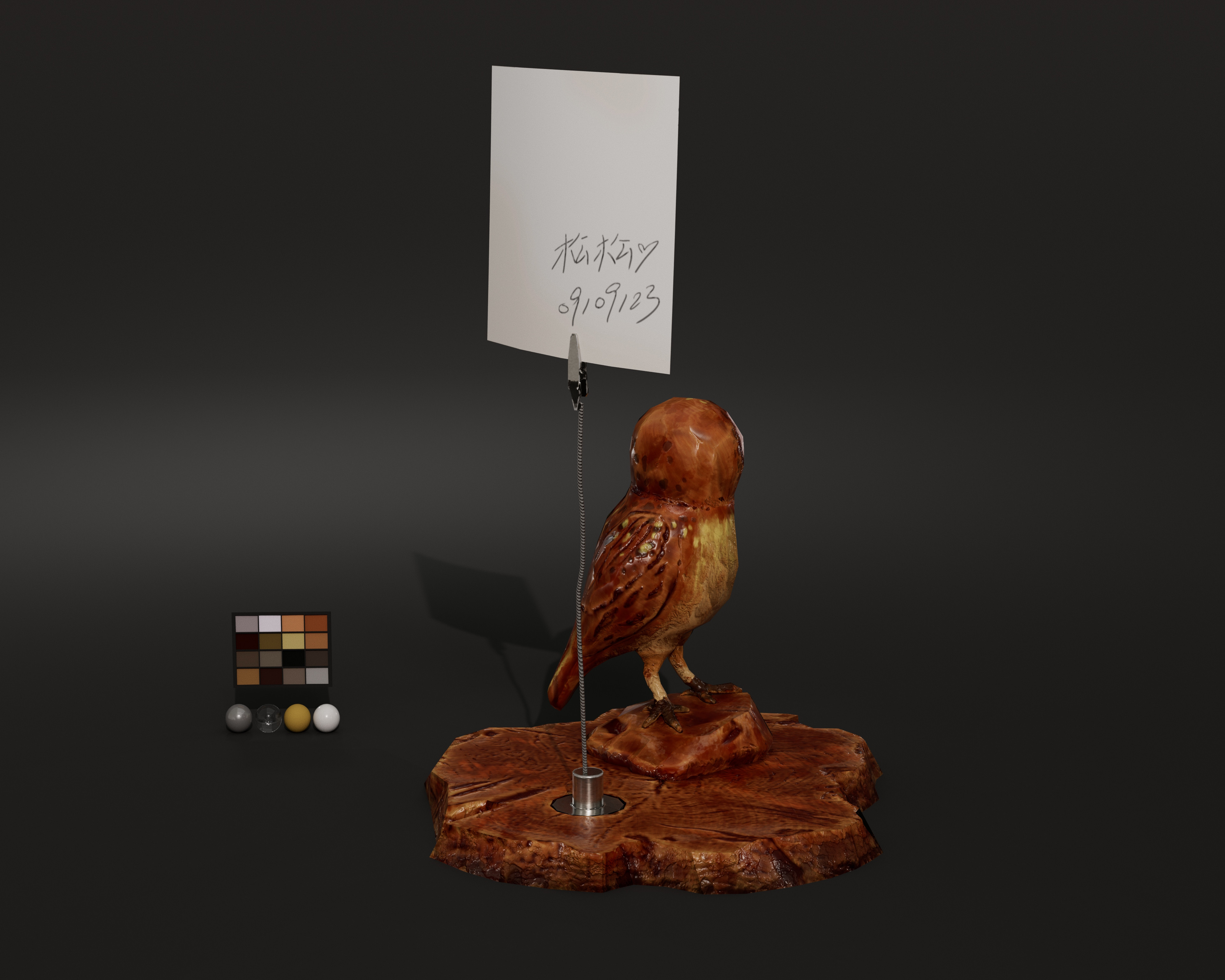 Wooden owl decor ( Side, Arnold )