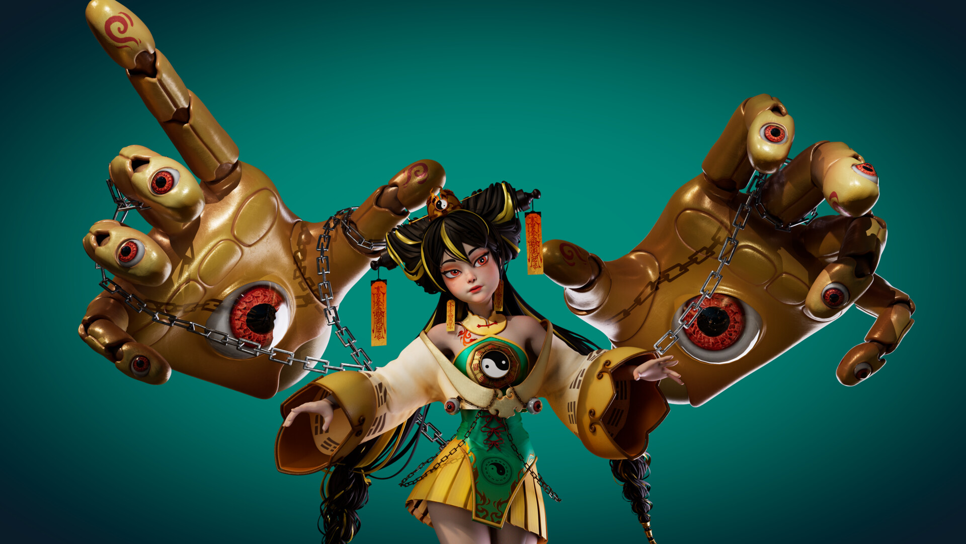 To Ying （Kelly） Ng - Puppet Girl Animation-道士傀儡师