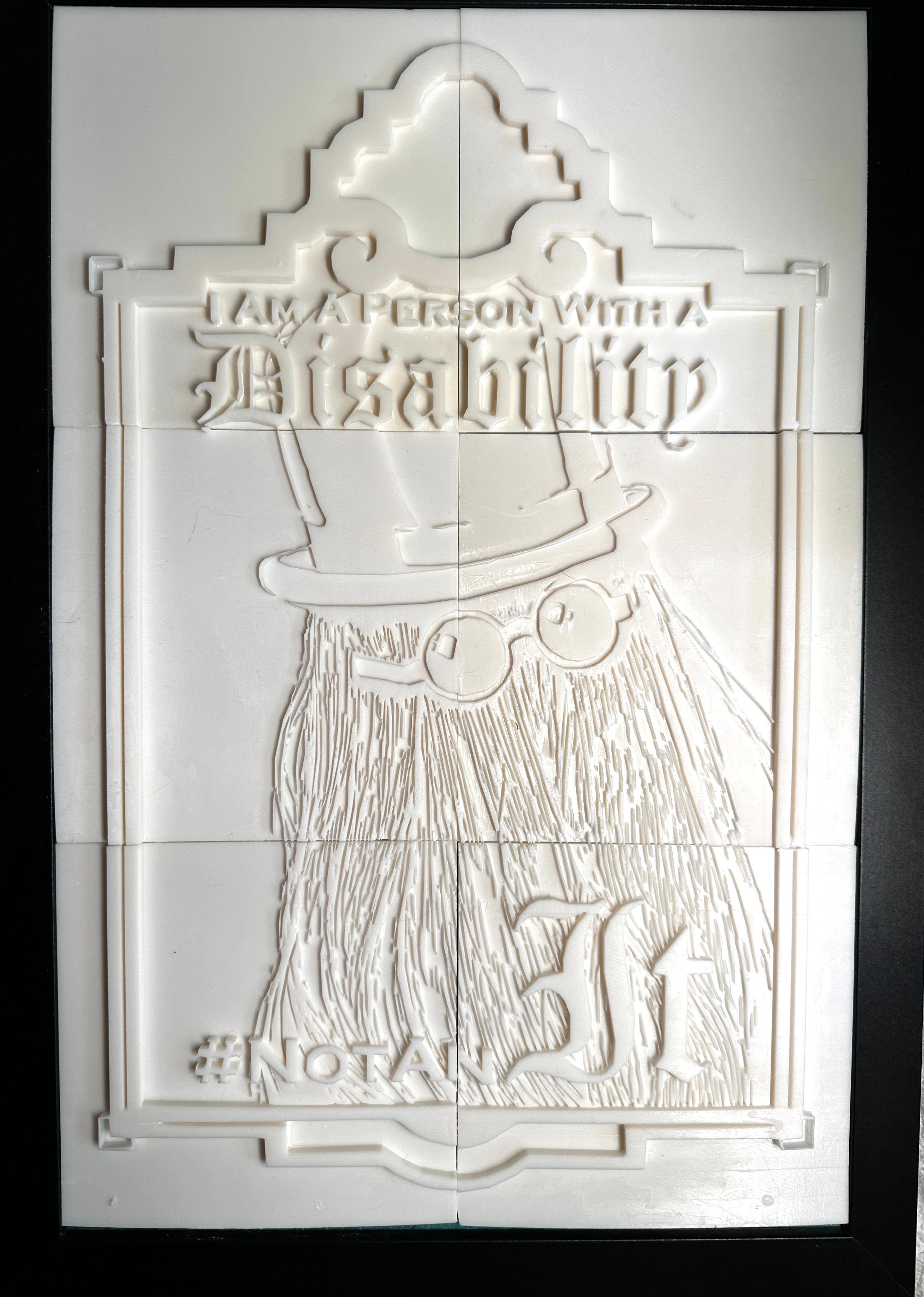 A photo of the tactile 3d print for #NotAnIt