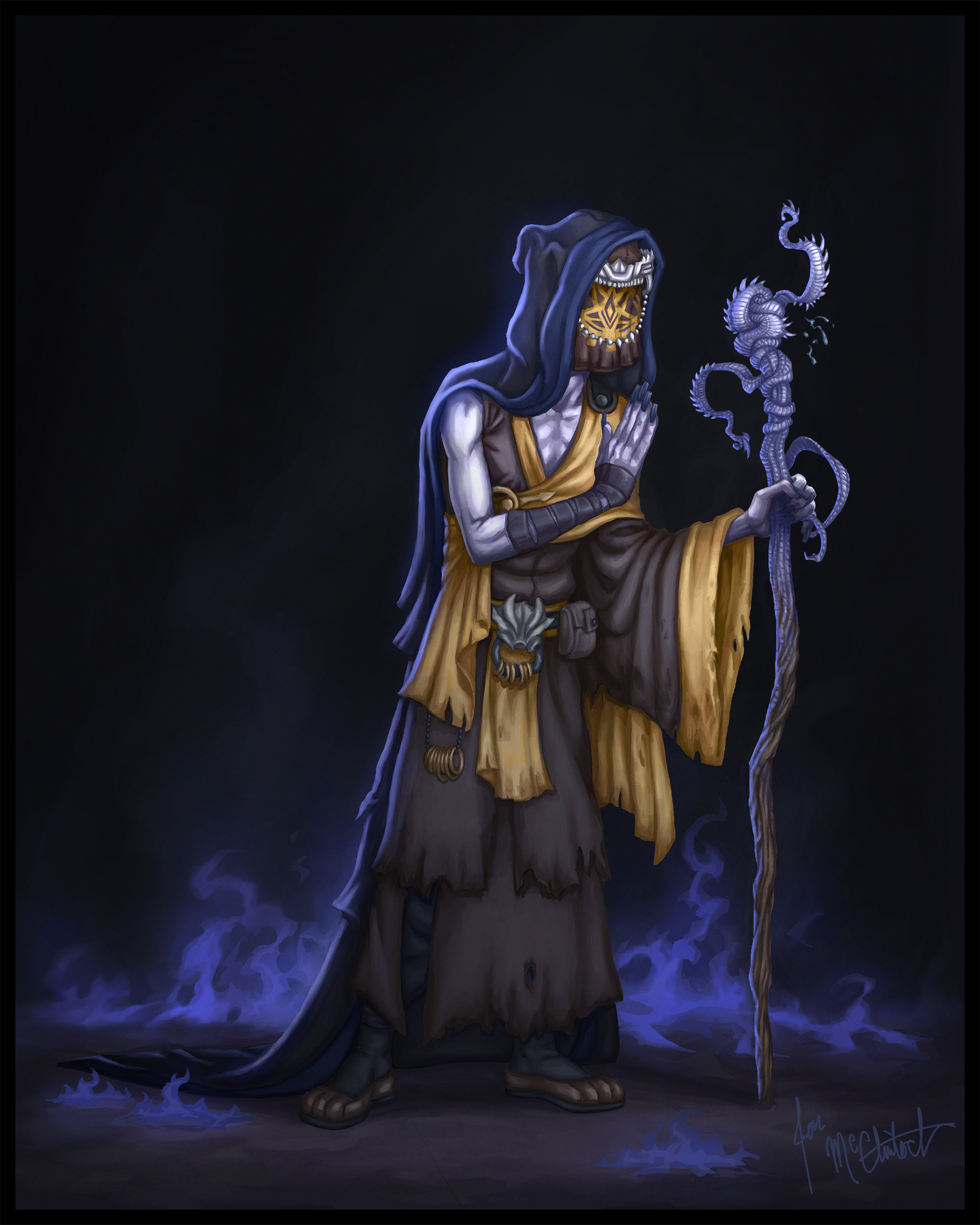 Final design for Talibus, a dark priest.