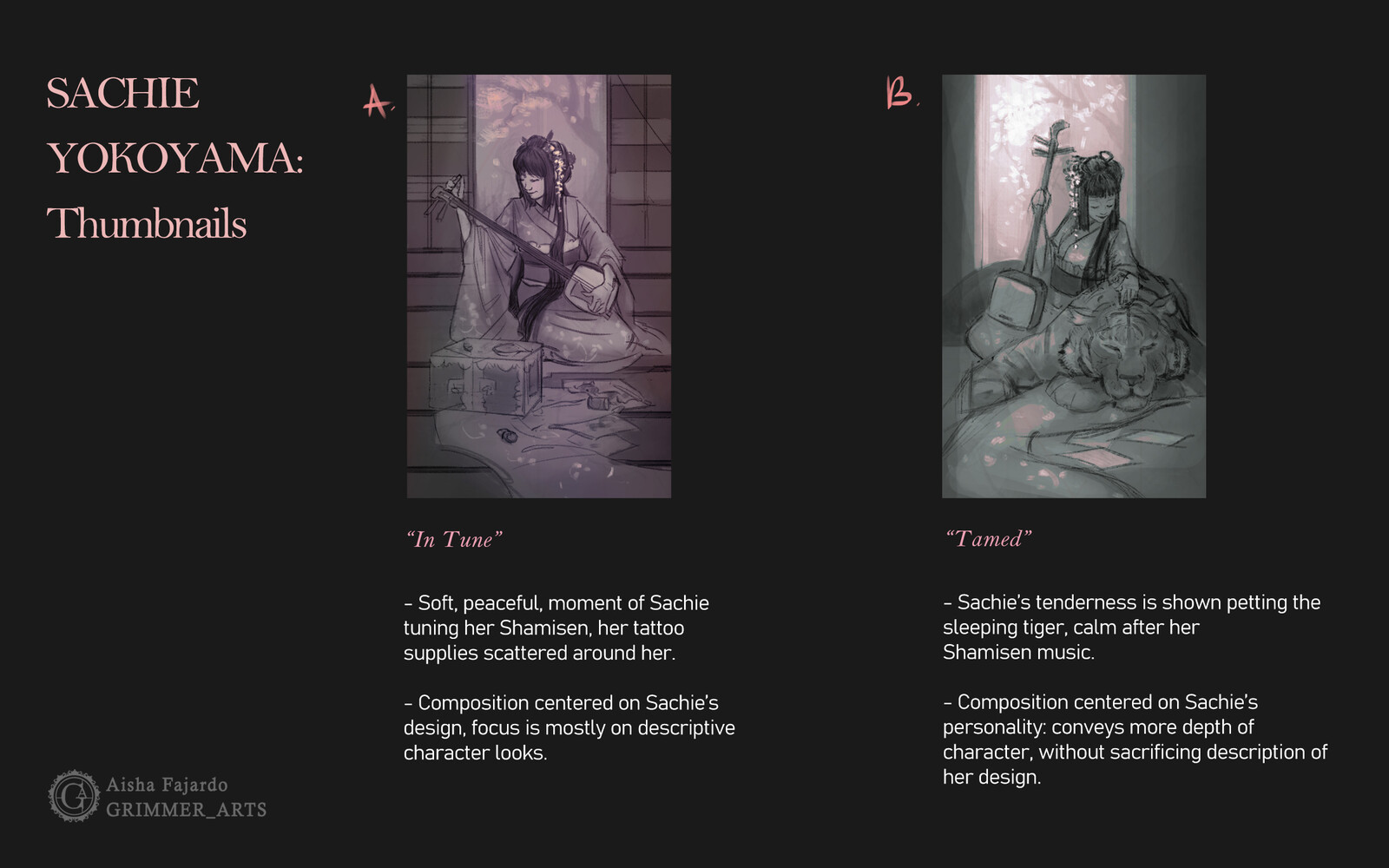 Thumbnail sketches.
