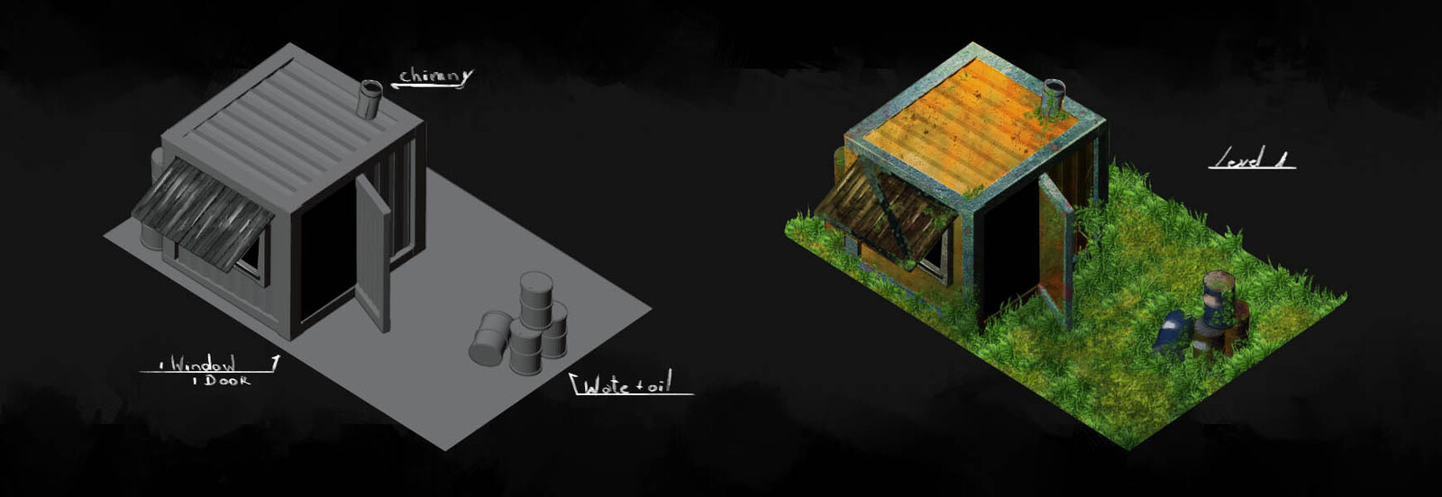 LV 1 HOME
3D model to 2D painted + textures