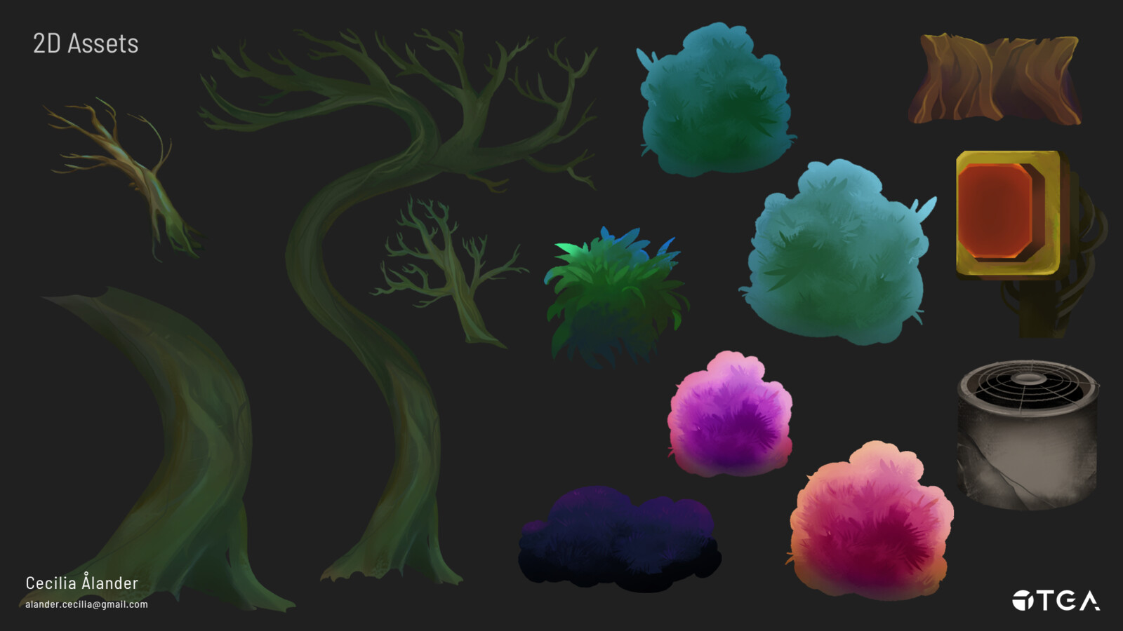 2D environment props for game project #3
