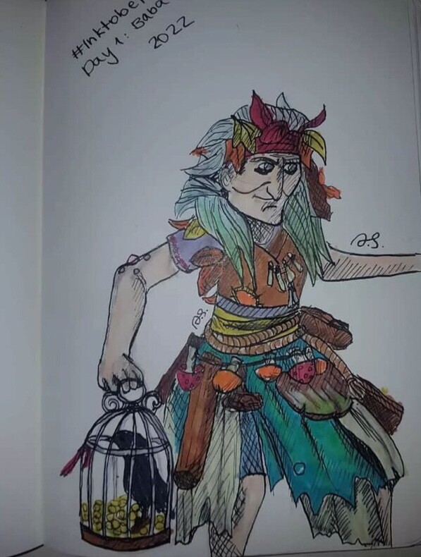 colored (copic markers)