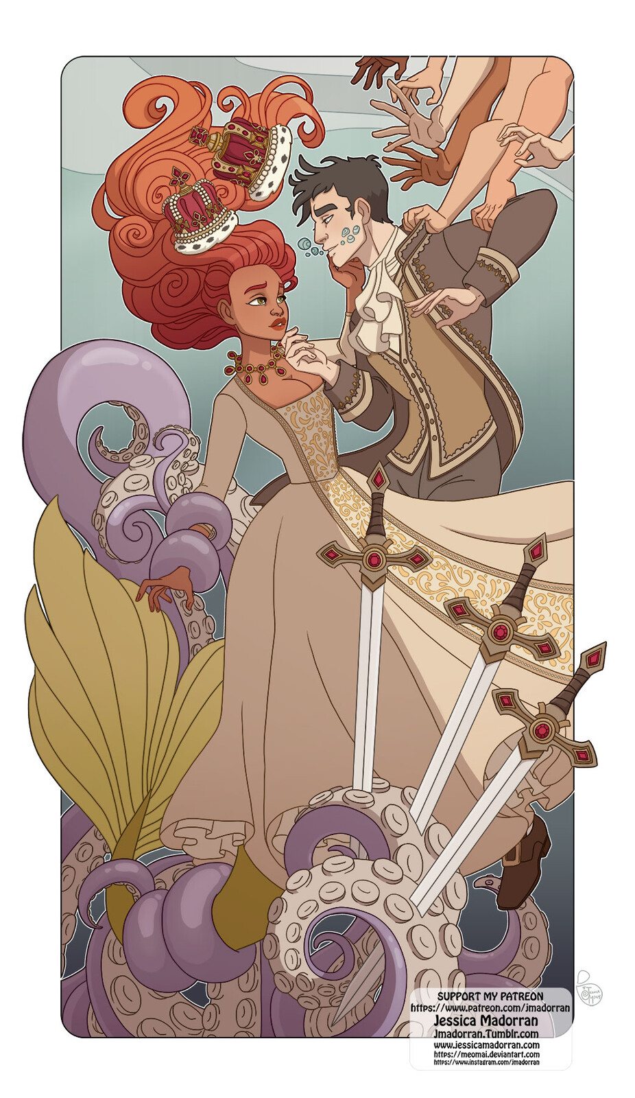 April 2024 Patreon - Twisted Little Mermaid (Bridgerton) Illustration