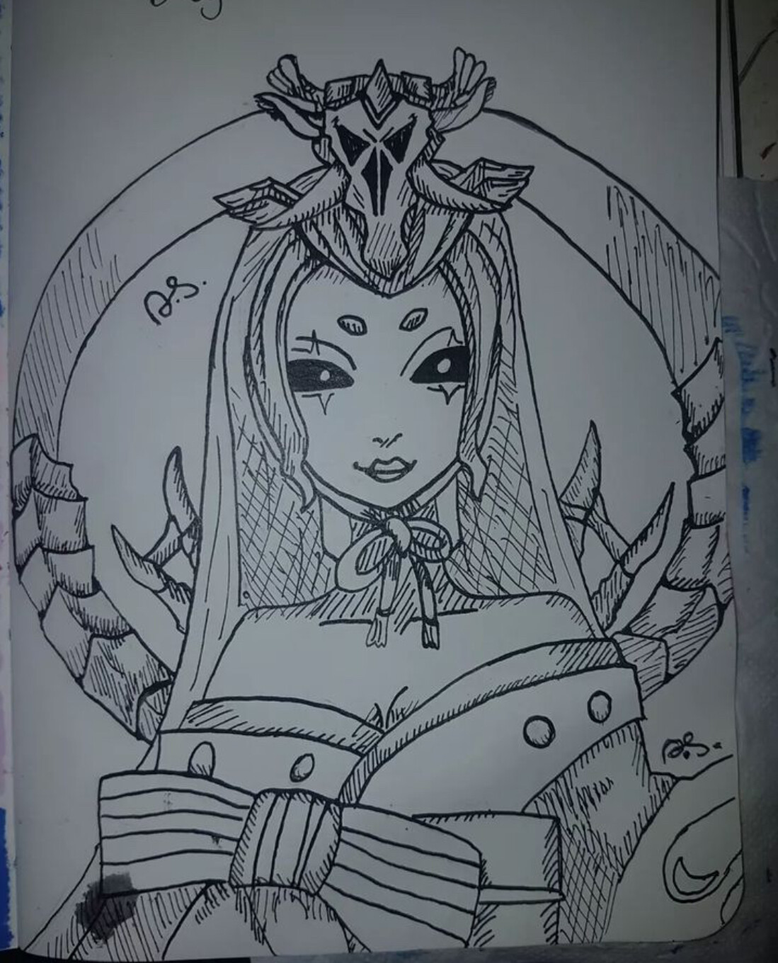 lined (ink)
