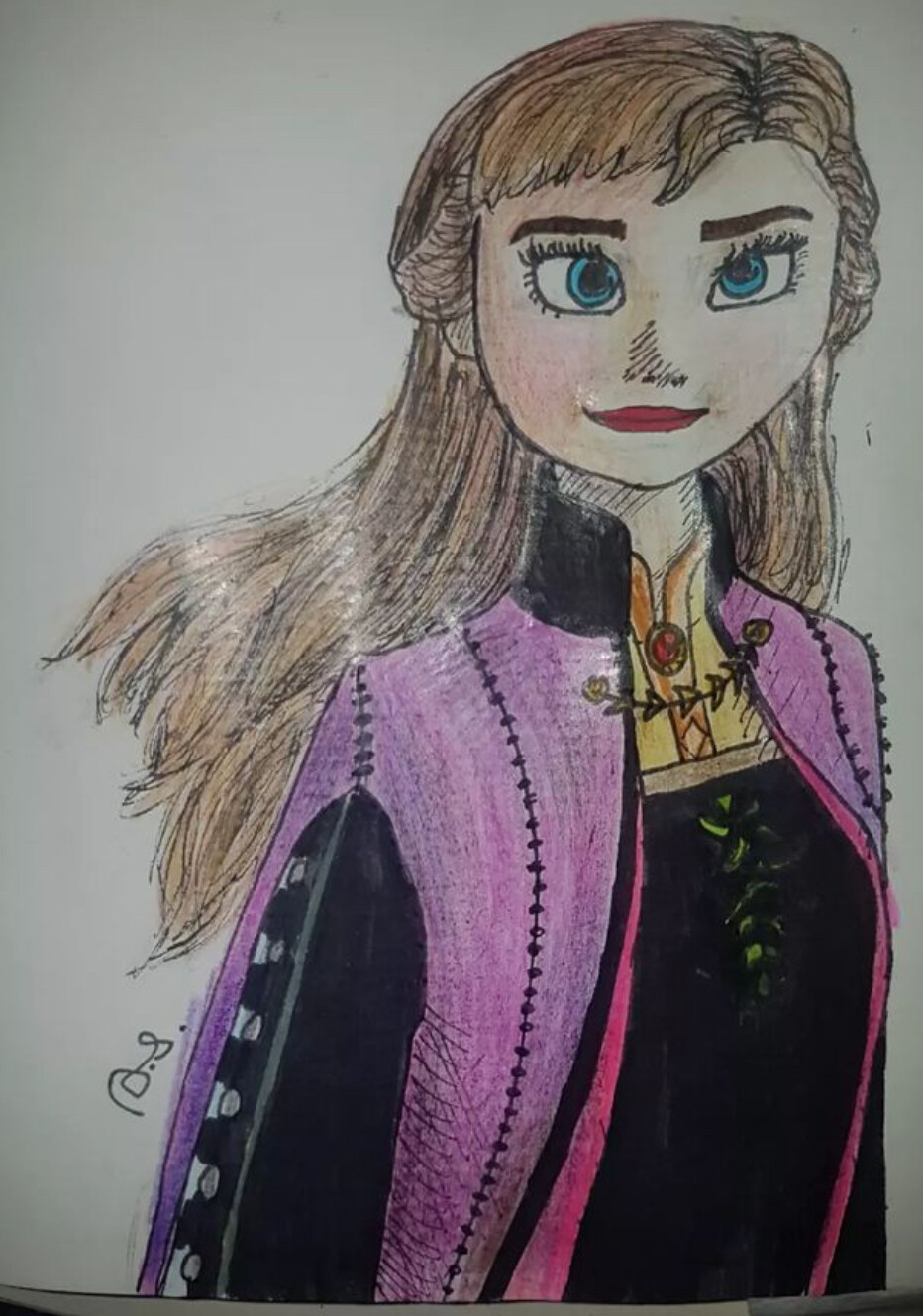 colored (pencils + markers)