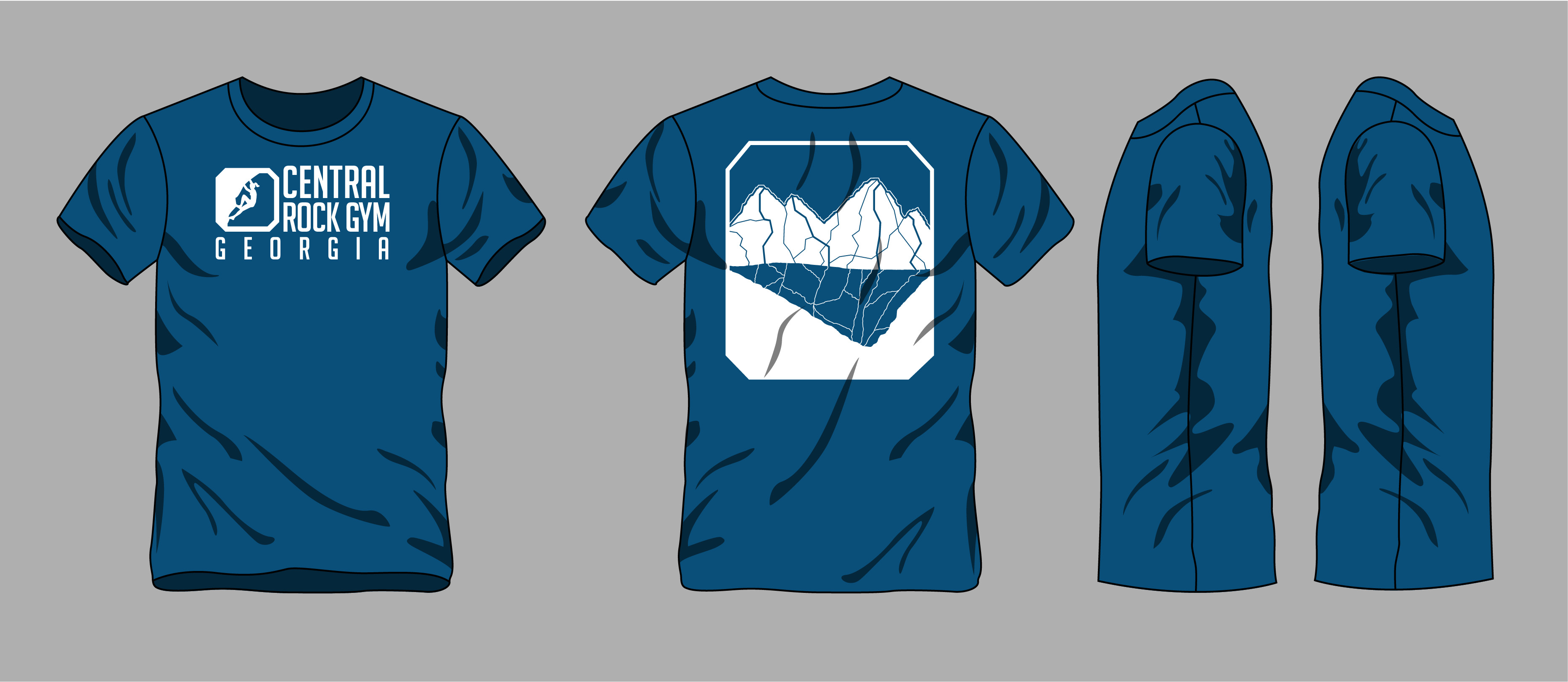 2024 T-shirt design for Central Rock Gym's retail apparel. An homage to Stone Summit Climbing and Fitness Center.